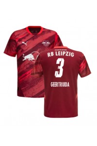 RB Leipzig Lutsharel Geertruida #3 Jalkapallovaatteet Vieraspaita 2024-25 Lyhythihainen